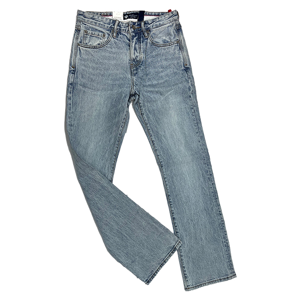 Level - Jeans pant for Mens / Bootcut / White Blue